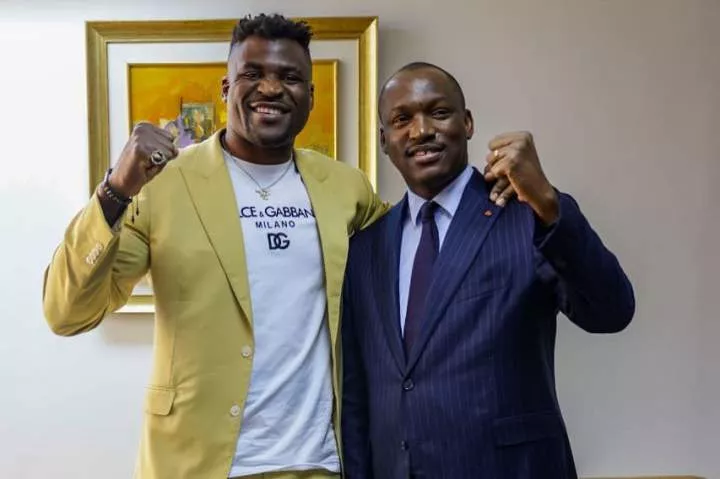 Double mixed martial arts (MMA) world champion Francis Ngannou has set social media on fire for his visit to Cote d'Ivoire. Instagram/Ngannou