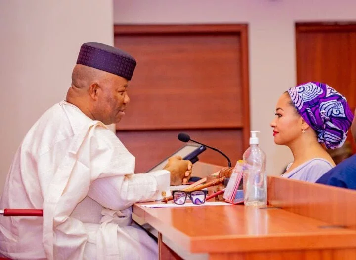 'The court will decide' - Akpabio speaks on sexual harassment allegations by Natasha Akpoti