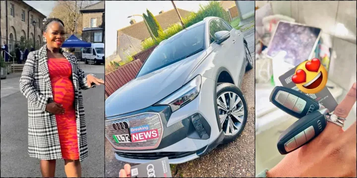Woman overjoyed as she gets a brand new car as push gift