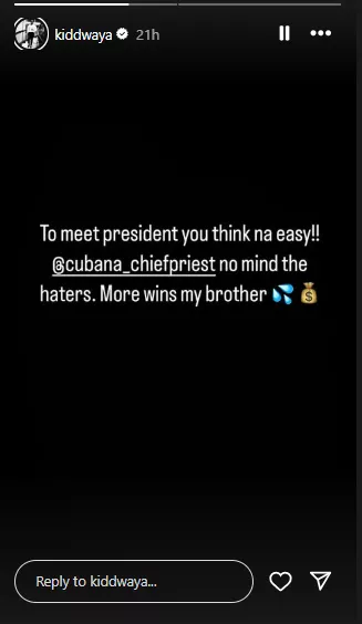 Kiddwaya hails Cubana Chief Priest following kneeling backlash