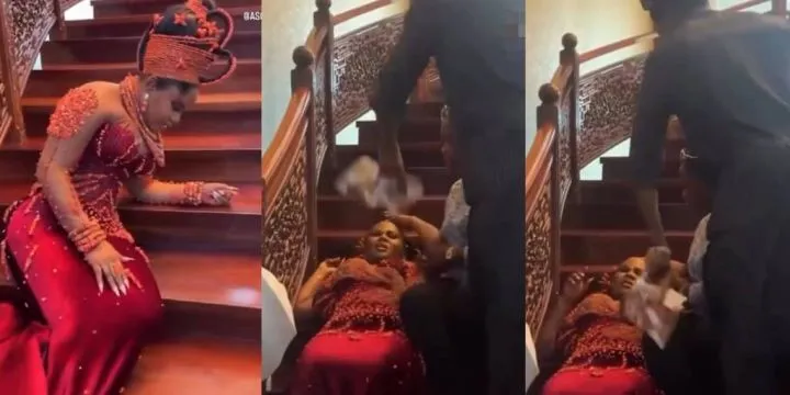 Bride loses consciousness during wedding photoshoot over tight corset Bride loses consciousness during wedding photoshoot over tight corset