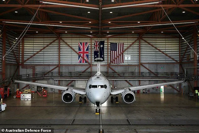 Pictured is a Royal Australian Air Force E-7A Wedgetail aircraft of the kind Australia will deploy to Europe to assist the war effort