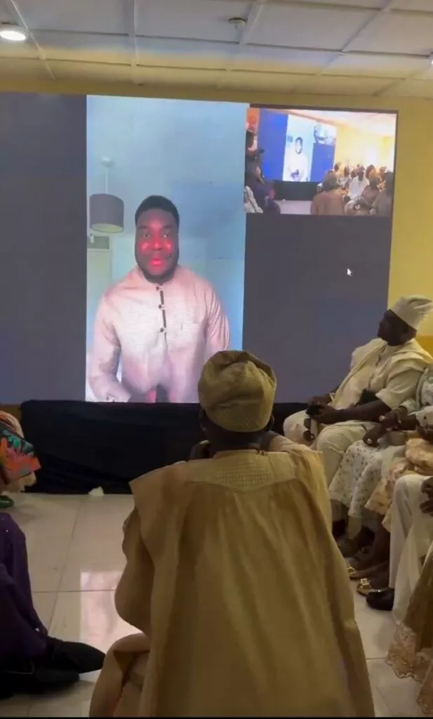 Couple hold virtual introduction after groom fails to attend physically