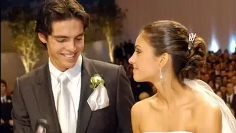 Kaká and his ex-wife Caroline Celico