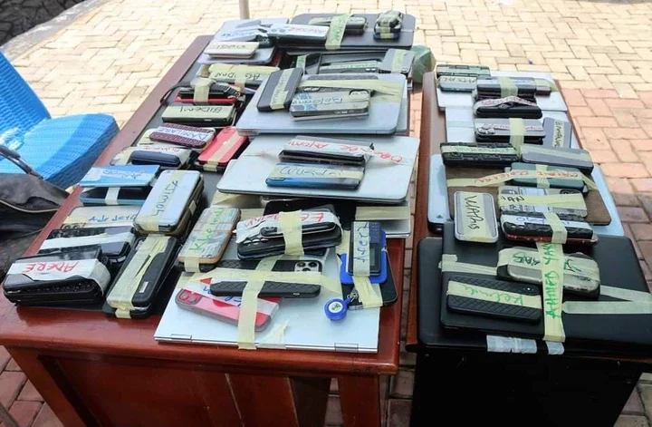 EFCC Confirms Arrest Of 64 Ede Poly Students, Recovers Cars, Laptops, Others (Photos)