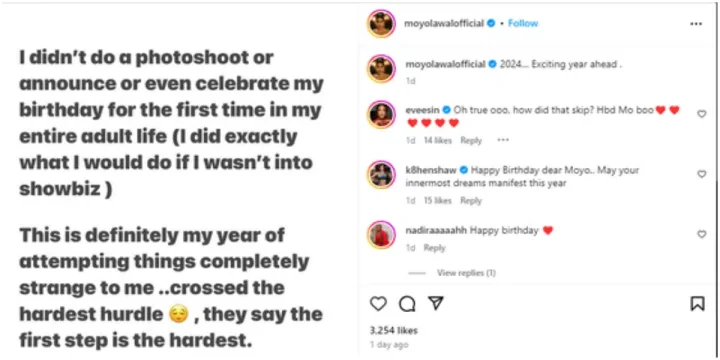 'Why I refused to celebrate my birthday for first time' - Moyo Lawal