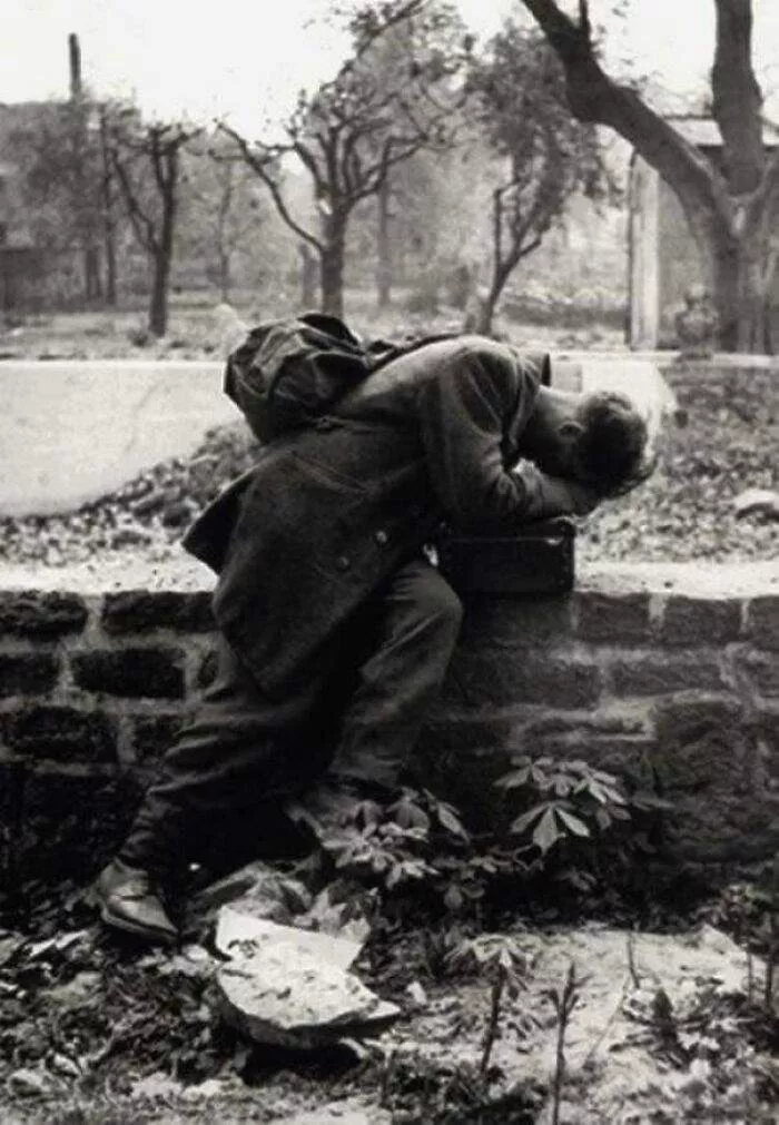 A German Soldier Returns Home Only To Find His Family No Longer There. Frankfurt, 1946 - By Tony Vaccaro