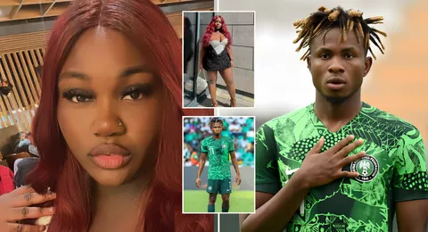 'Ogun k**l your papa' - Samuel Chukwueze's pretty sister LAMBASTS troll who questioned his performances at AFCON 2023