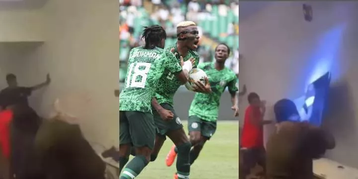 Angry fans destroy television over Nigeria's tragic AFCON loss