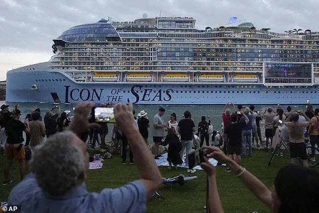 The Royal Caribbean's Icon of the Seas set sail today on a seven-day island-hopping voyage in the Caribbean before returning to Miam