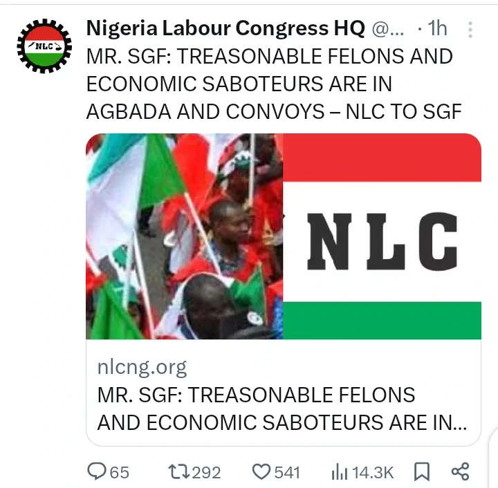 We Wonder What SGF Is Doing With 4 Drivers Alone and the Work That Justifies His Huge Salaries- NLC