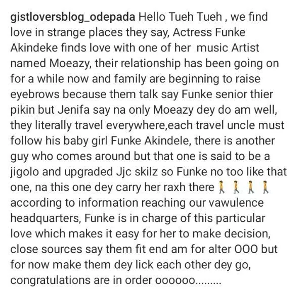 Funke Akindele reportedly dating music signee