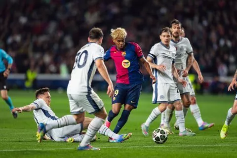 Barcelona Lamine Yamal continues to draw Lionel Messi and Cristiano Ronaldo comparison with historic Champions League performance.