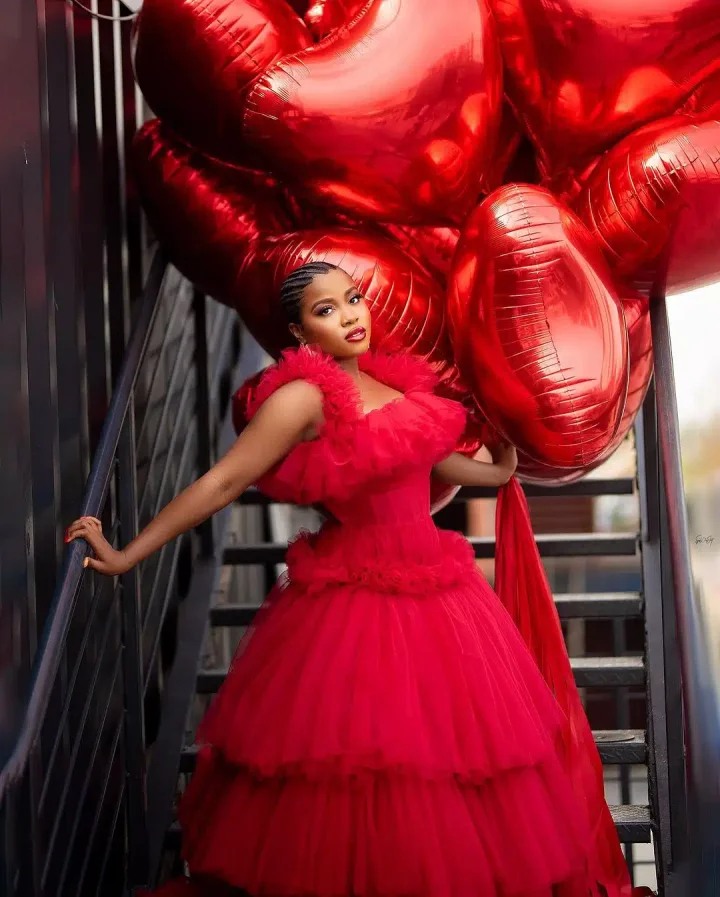 'For this economy?' - Veekee James stirs reactions as she discloses cost of balloons she used to mark 1M followers