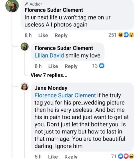 Lady places curse on ex-boyfriend who posted pre-wedding photos and tagged her