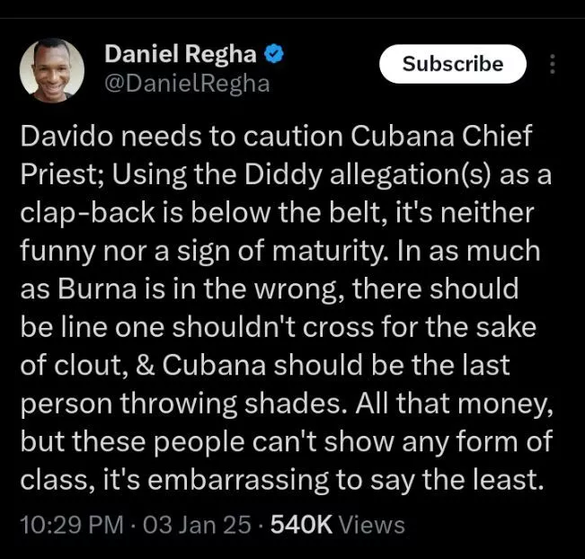 Caution Chief Priest - Daniel Regha tells Davido