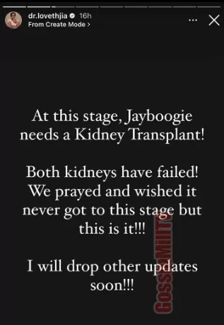 'Two of his kidneys have failed, he needs transplant' - Jay Boogie's friend cries out as his condition worsens