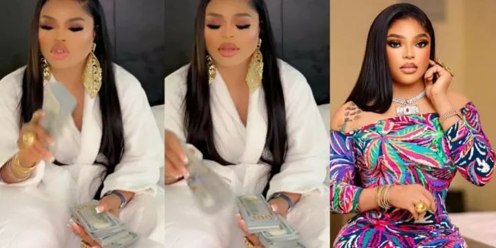 Bobrisky reacts as he's accused of 'renting' dollars to flaunt, one day after moving abroad