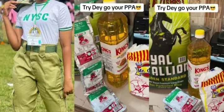 Corper flaunts mouthwatering Christmas packages received from PPA