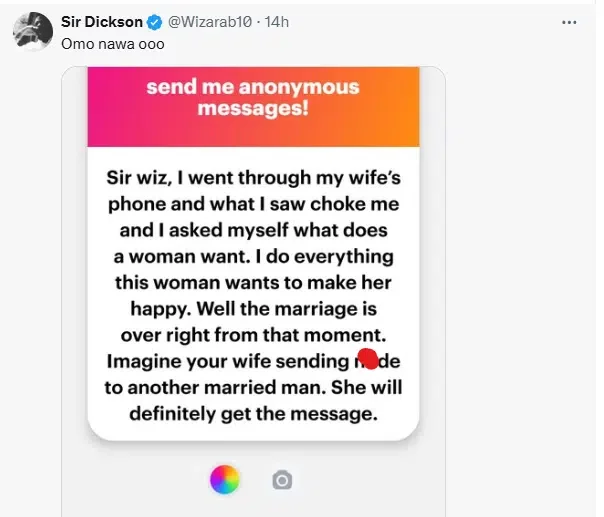 Man deeply devastated after going through wife's phone, exposes secret