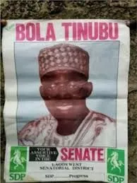 'Tinubu owns SDP?' - Old 1993 SDP poster of Tinubu goes viral