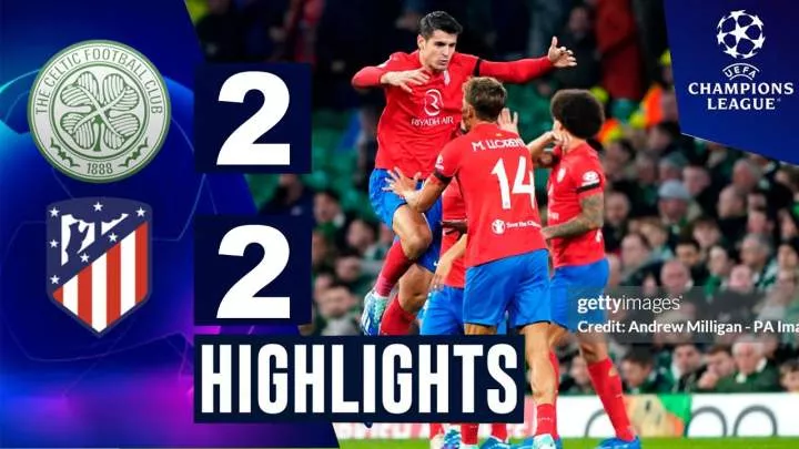 Celtic 2 - 2 Atletico Madrid (Oct-25-2023) Champions League Highlights