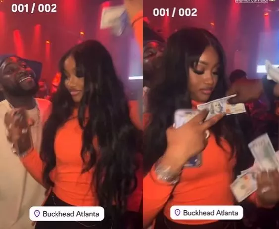 Davido and wife Chioma spotted at a club in Atlanta (video)