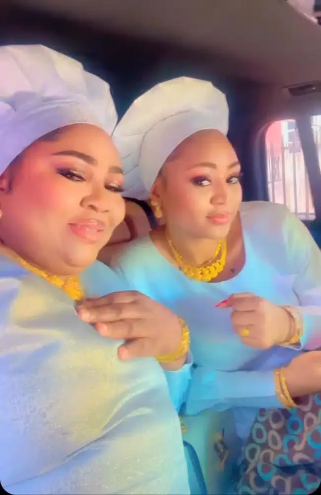 Fans react as Regina Daniels, her mother Rita attend white garment church