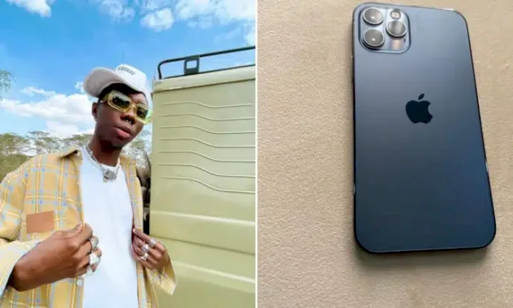 "It has contacts of your favourite celebs" - Singer, Blaqbonez puts his iPhone 12 Pro for sale