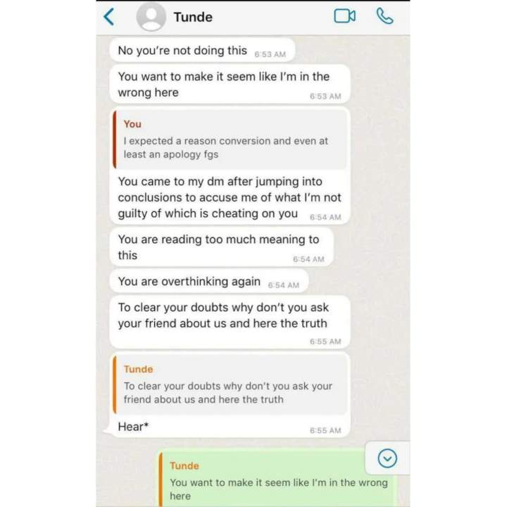 'Flirting is not cheating; it's proof that I respect you' - Nigerian man tells girlfriend after she confronted him with evidence of his flirting with her female friend (Screenshots)