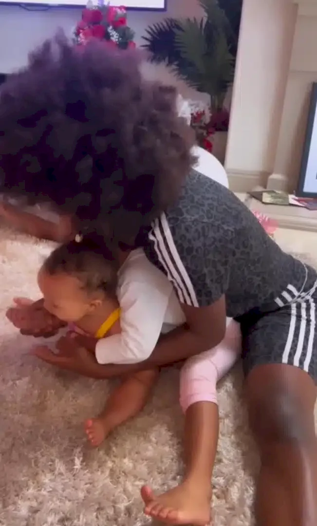 They're too young for this - Korra Obidi cautioned over flexibility training for her kids (Video)