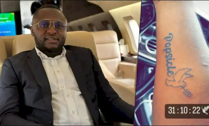 Ubi Franklin fumes following backlash that trailed tattoo of Davido's late son's nickname