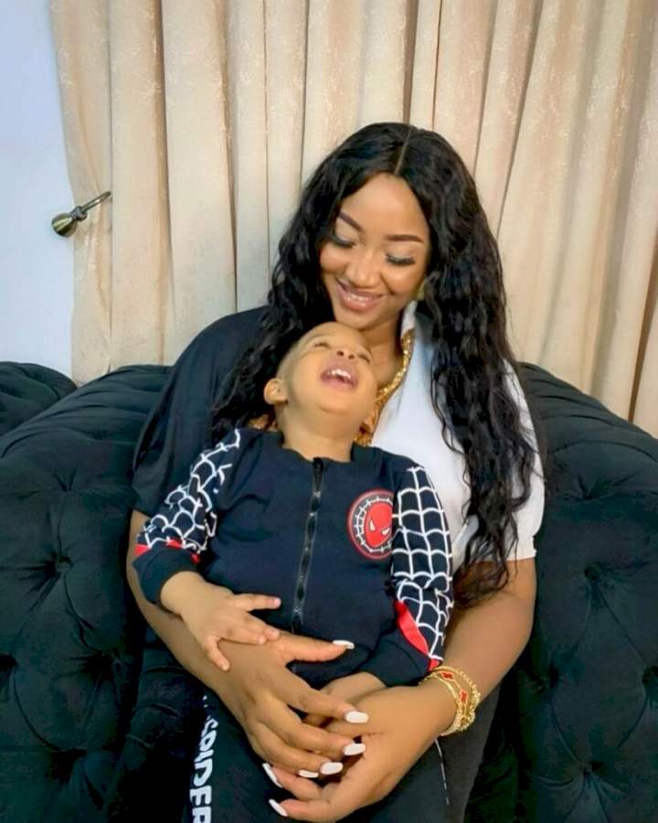 Yul Edochie's second wife, Judy Austin shares lovely new photos with her son to celebrate Christmas