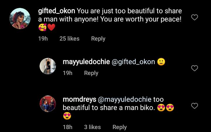 May Edochie replies lady who said she is too beautiful to share a man with someone else