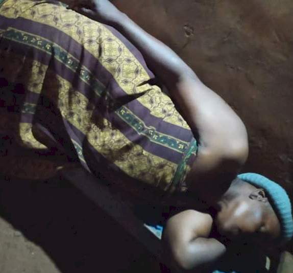 Widow seen sleeping outside after she was allegedly thrown out of her home by late husband's relatives just one day after burial