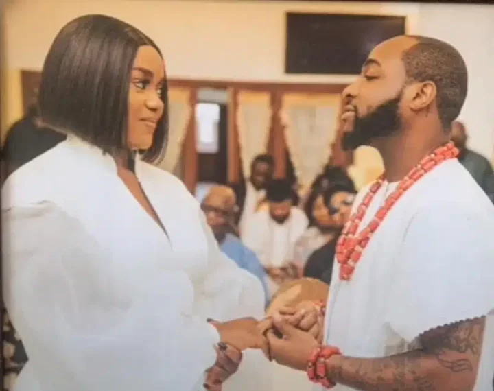 Pictures from Davido and Chioma's marriage ceremony surfaces