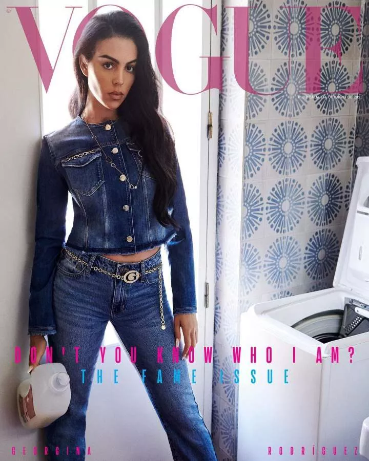 Georgina Rodriguez is the cover star for the latest edition of Vogue in Portugal