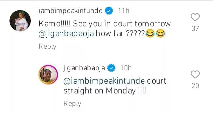 'See you in court tomorrow' - Bimpe Akintunde reacts as colleague embarrasses Jigan BabaOja at an event