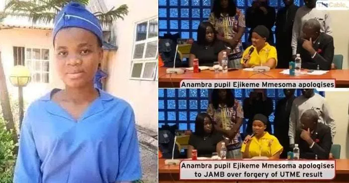 'This is my first time' - Mmesoma Ejikeme reads long letter of apology to JAMB (Video)