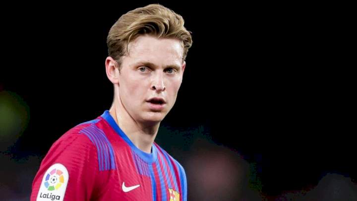 EPL: Barcelona demand one Man Utd player to approve De Jong transfer