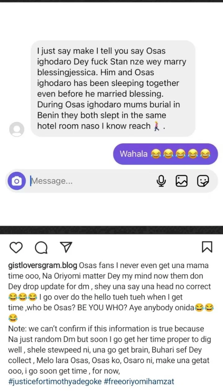 Osas Ighodaro called out for allegedly sleeping with married colleague, Stan Nze