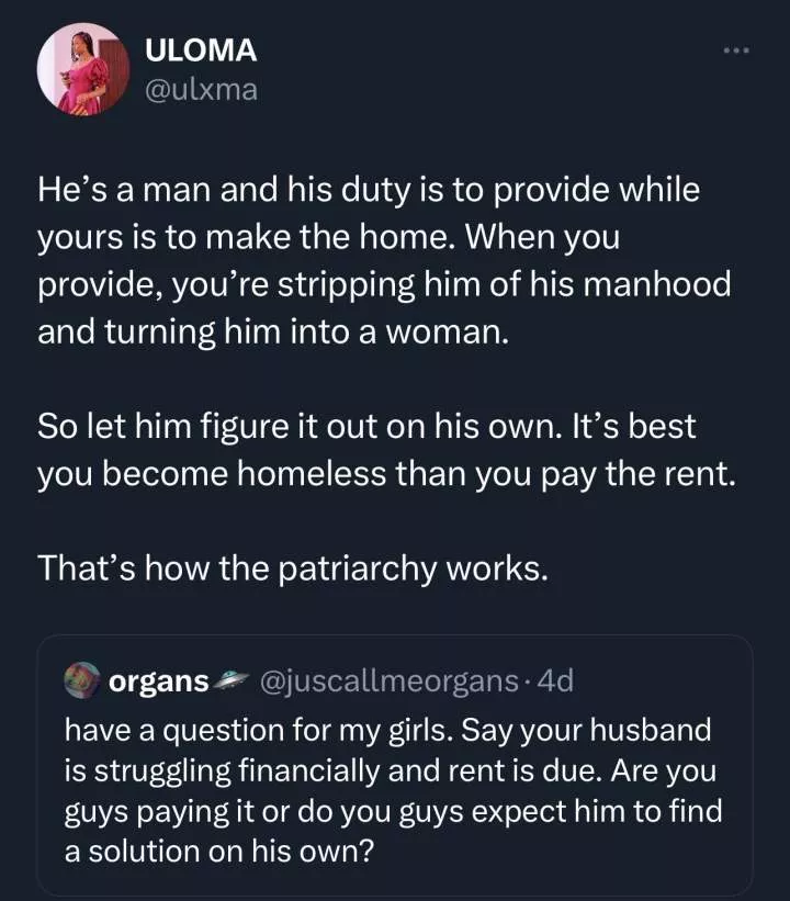 'Why I won't assist my husband if he's struggling financially' - Nigerian lady reveals