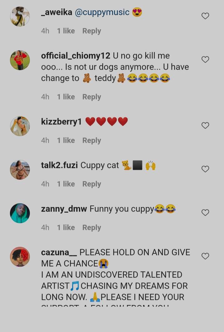 'It is not dogs anymore, you have changed to Teddy' - Fans react as DJ Cuppy shows off 'new boyfriend'