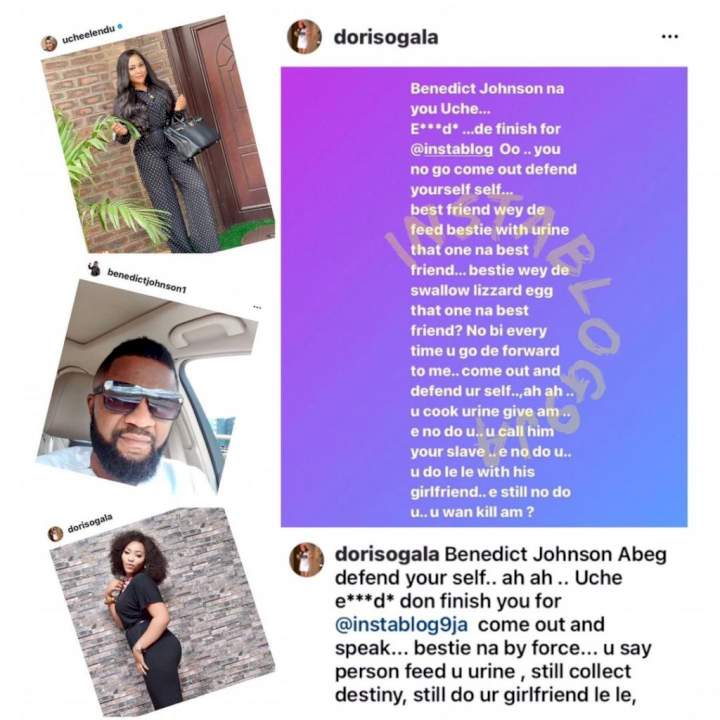 'Bestie wey dey feed you with urine' - Doris Ogala says as she exposes the ugly deeds between Uche Elendu and Benedict Johnson