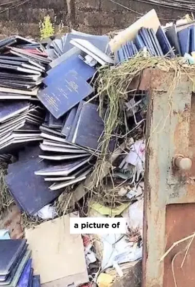 'I spent N300k' - Man heartbroken after seeing his final year project work dumped in trash bin (Video)