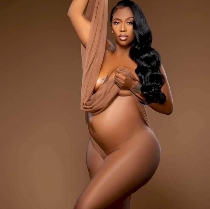Rapper, Kash Doll shares maternity shoot as she reveals she's expecting a baby