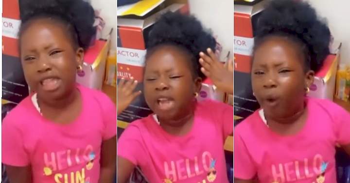 "He is giving me headache in my head" - Little girl in tears as she complains bitterly about younger brother (Video)