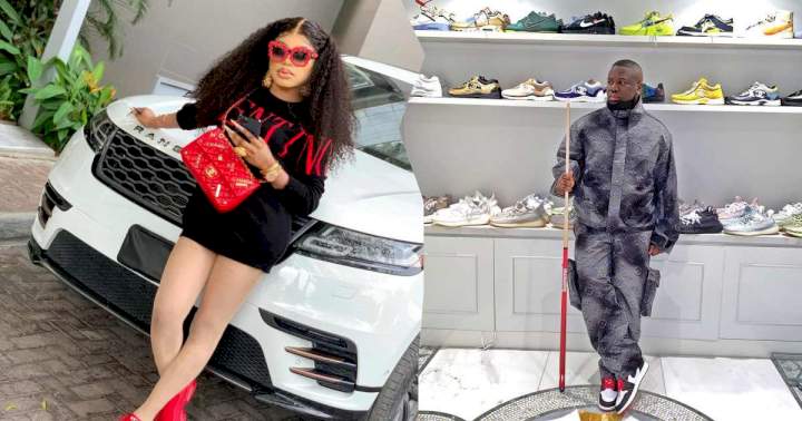 "Be careful who you roll with"- Bobrisky reacts as Hushpuppi loses 100K followers on Instagram