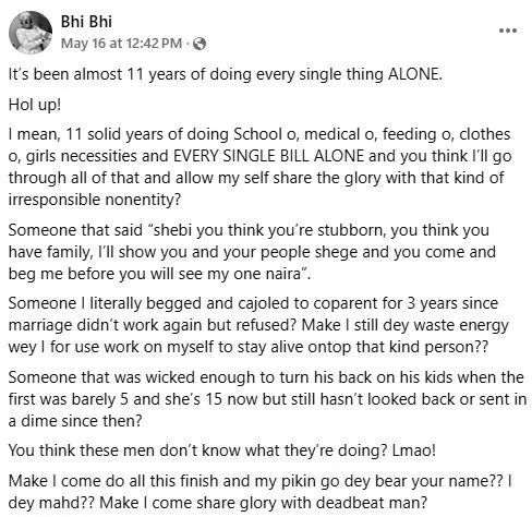 Woman calls out ex-husband for abandoning children for 11 years