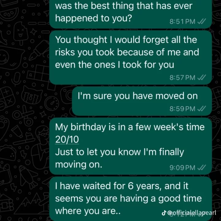 Lady sends goodbye message to late boyfriend 6 years after his passing